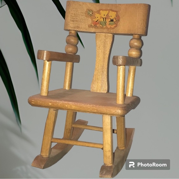 STROMBECKER Accents Strombecker Rocking Chair Wooden Doll Furniture
